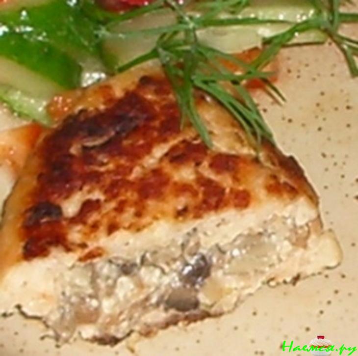 Рыбно-кабачковые зразы с грибами