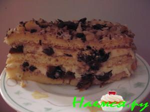 Торт с черносливом и грецкими орехами