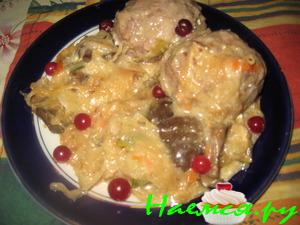 Каширская солянка с бифштексами и чёрными грибами