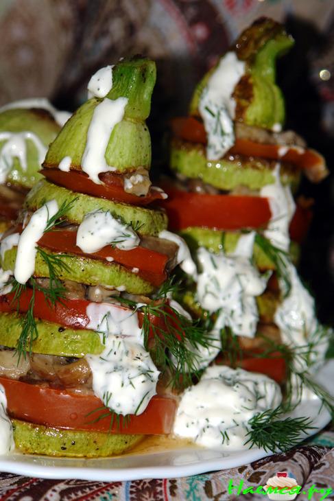 Башенки из кабачков Башенки из кабачков