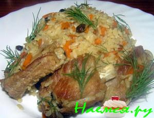 Свиные ребрышки с рисом