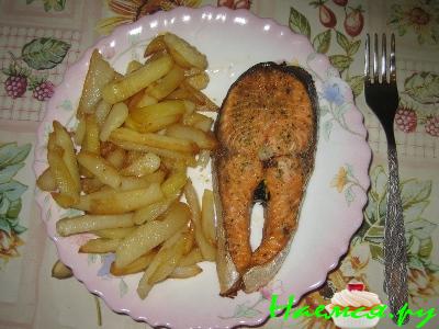 Запеченные стейки форели