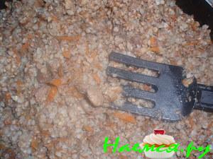 Гречка с куриными потрошками