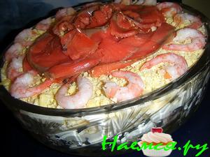 Праздничный рыбный салат