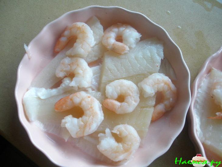 Рыбно-креветочная запеканочка