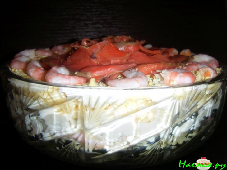 Праздничный рыбный салат