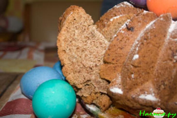 Кекс с горьким шоколадом и орехами