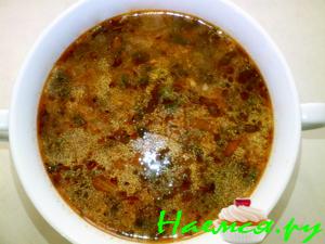 Суп-харчо с гранатовым соком