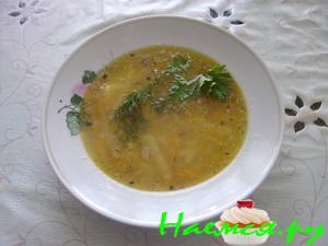 Гороховый суп с рыбными консервами