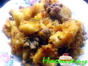 Картофельно-капустное рагу по-деревенски