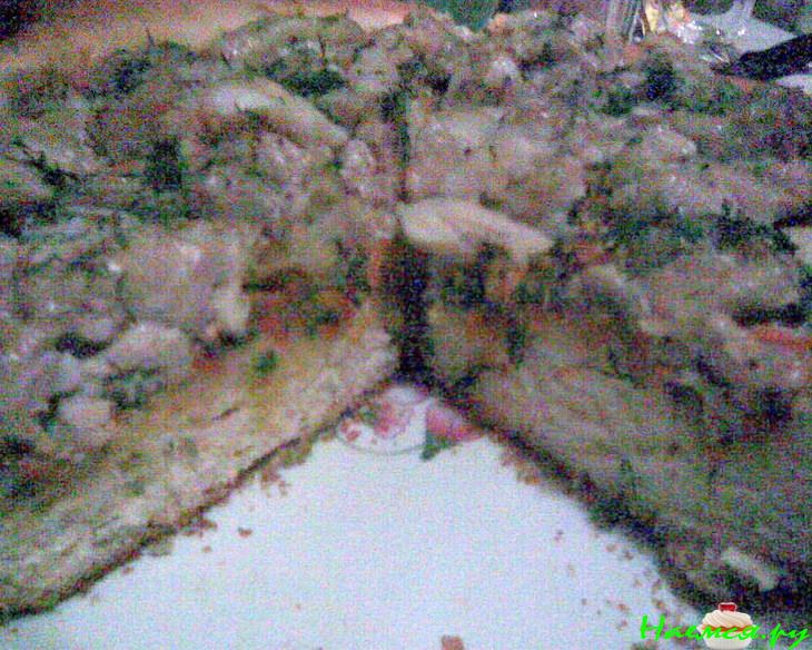 Открытый рыбный пирог (постный)