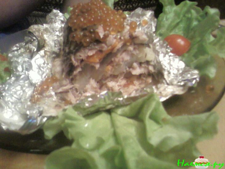 Карасик запечённый с овощами