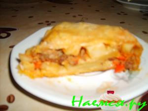 Пирог из слоёного теста