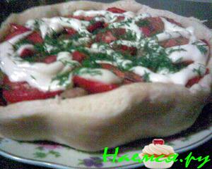 Пицца-пирог для постящихся и вегетарианцев Пицца-пирог для постящихся и вегетарианцев