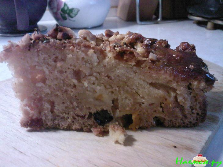 Пирог с изюмом, вишней и тыквой в медовой заливке Пирог с изюмом, вишней и тыквой в медовой заливке