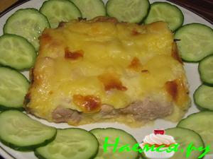 "Хрюшка в пелёнке" - запеканка с картофелем и свининой
