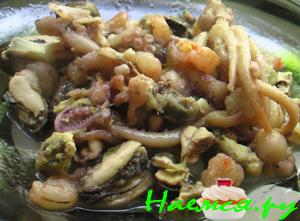 Морепродукты "В постели"