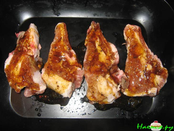 Ребрышки в медово-абрикосовом соусе