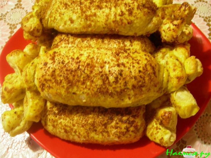 Крабово-слоеные рулеты к пиву