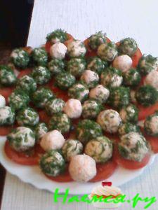 Ежики из крабового мяса с сыром и зеленью