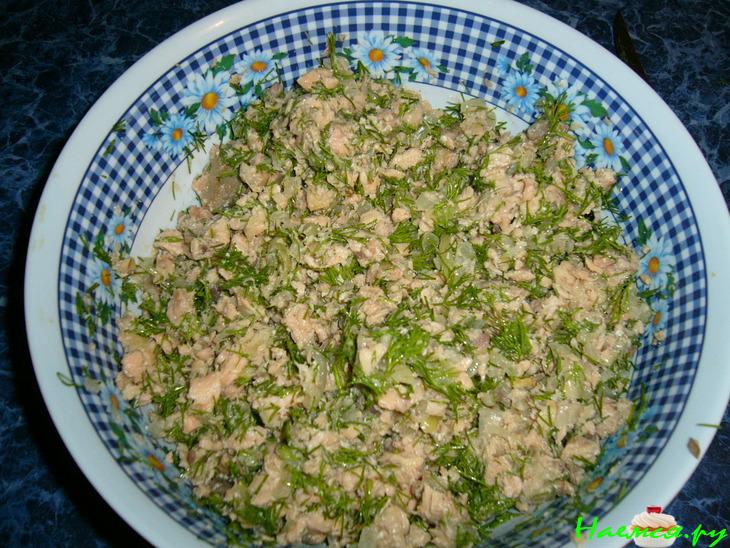 Пирог, самый простой, с рыбной начинкой