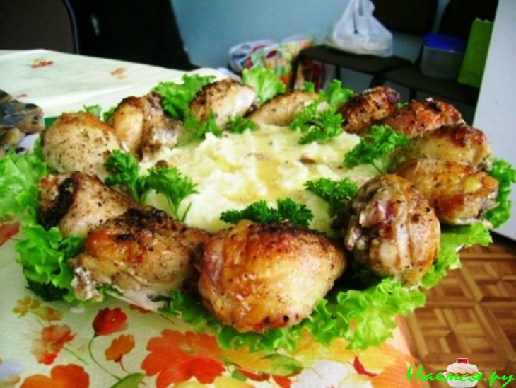 Курочка со сметаной и кетчупом