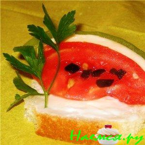 Бутерброд "Арбузный ломтик" Бутерброд "Арбузный ломтик"