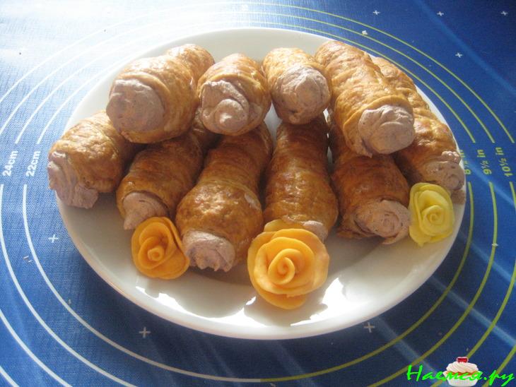 Рожки с кремом