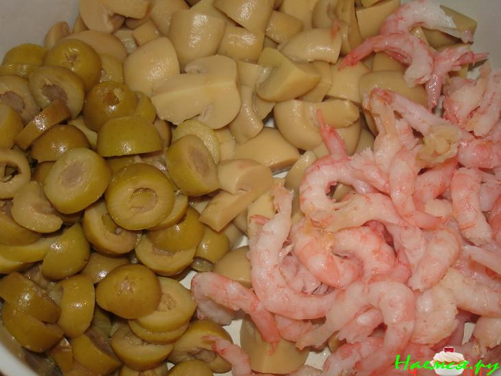 Салат Пьемонский с креветками