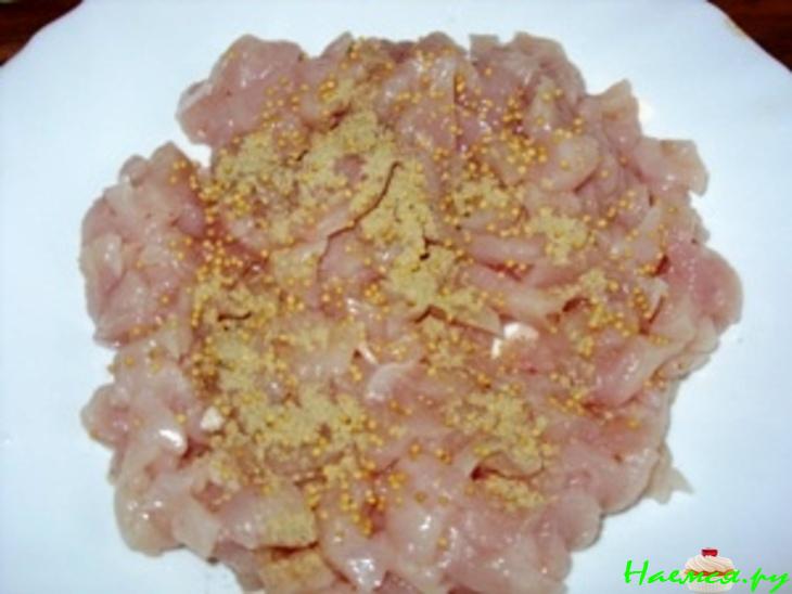 Куриный хлебец с овощами, с "сырно-куражной" начинкой