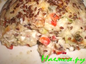 Рыбный рулет из теста филло