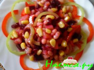 Салат из свеклы с овощами