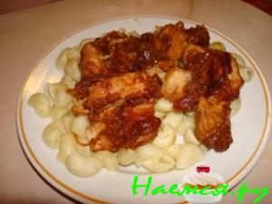 Филе индейки под сладким соусом