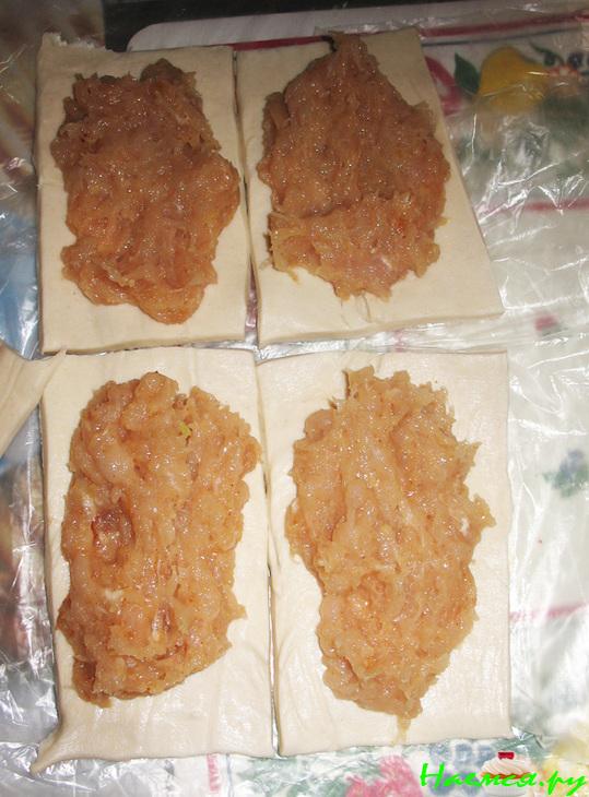 Бурекасы или слоённые пирожки с картошкой. Вариант 2: слоённые пирожки с мясом