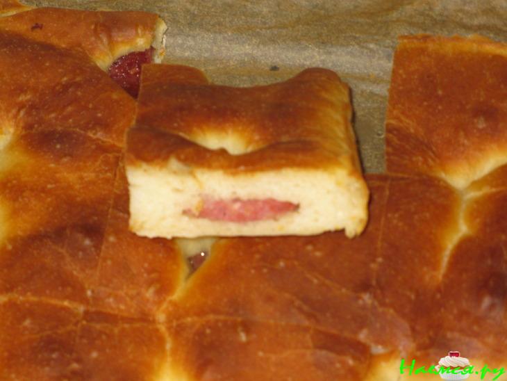 "Бабат" пирог быстрый с колбаской