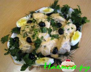 Картофель под творожным соусом