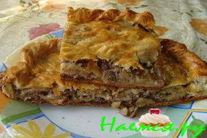 Цкен-пирог с бараниной и картофелем