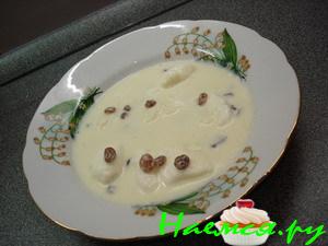 Молочный сладкий суп с клецками
