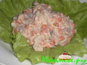 Салат с селёдкой и морковкой