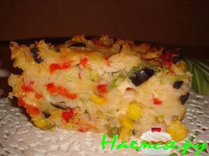 Пикантный рисовый пирог с сыром Пикантный рисовый пирог с сыром