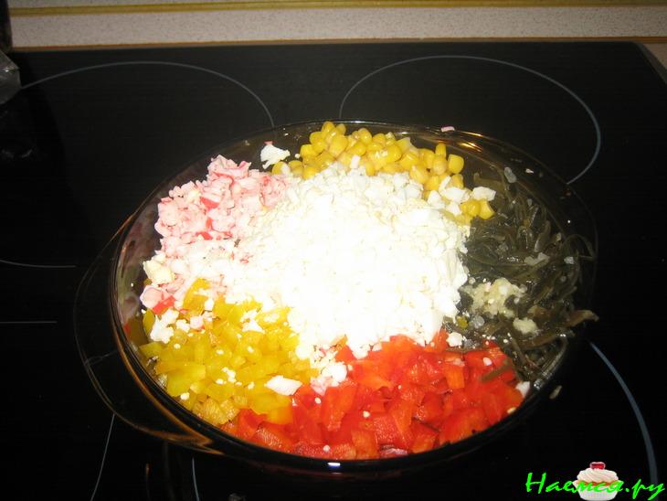 Салат "Морское разноцветье"