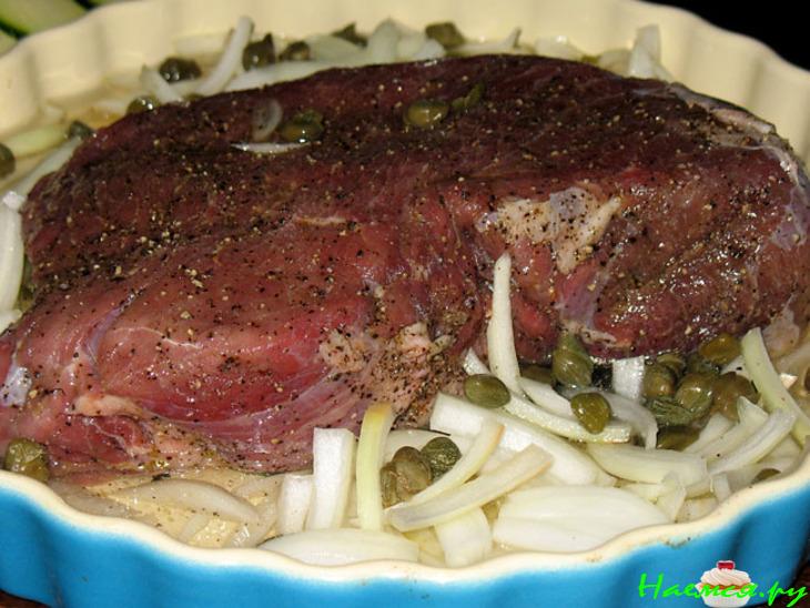 Жаркое из говядины с мятой и каперсами Жаркое из говядины с мятой и каперсами