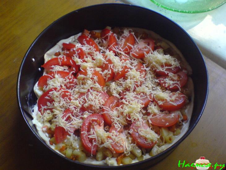 Слоёный пирог с овощами Слоёный пирог с овощами