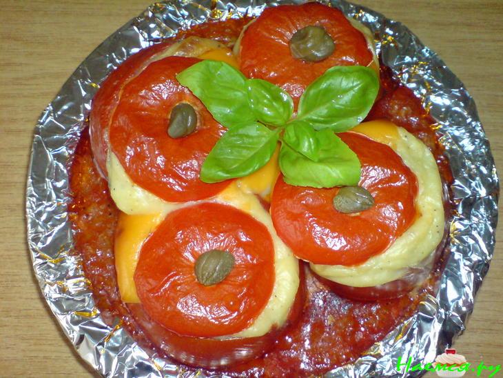 Фаршированные помидоры с картофелем и маслинами Фаршированные помидоры с картофелем и маслинами