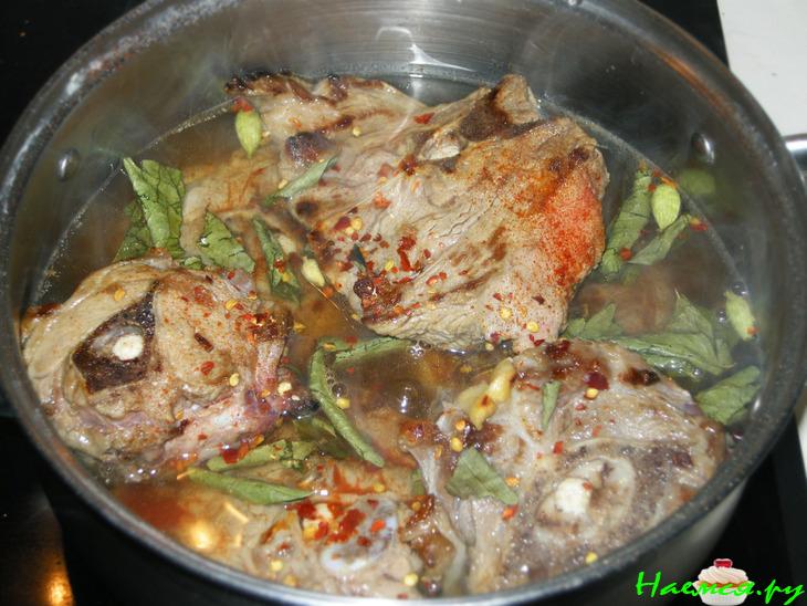 Баранья шейка с овощами