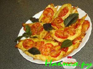 Куриные отбивные запеченные под шубкой Куриные отбивные запеченные под шубкой