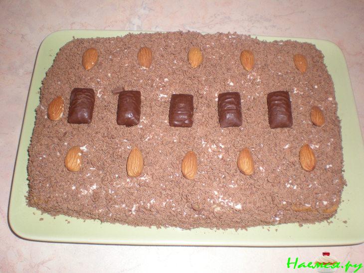 Торт из печенья с творожным кремом