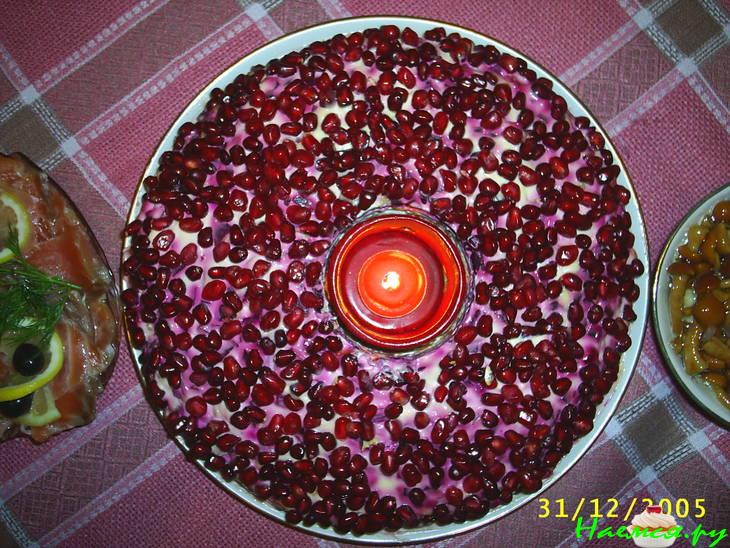 "Гранатовый браслет" слоеный (вариация на тему)