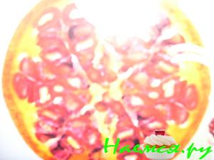 Десерт из груш с гранатом