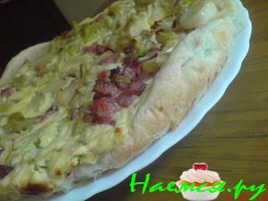 Яблочно-луковый киш с ветчиной Яблочно-луковый киш с ветчиной